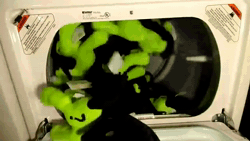 Size: 1280x720 | Tagged: safe, artist:jargon scott, oc, oc:filly anon, earth pony, animated, autistic screeching, dryer, female, filly, foal, irl, metal gear solid 5, photo, plushie, reeee, sound, tumbling, washing machine, webm