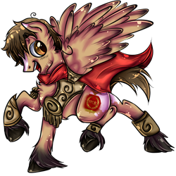 Size: 1000x1000 | Tagged: safe, artist:sirgalahadbw, pegasus, pony, grandpa rome, hetalia, ponified, simple background, solo, transparent background