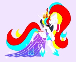Size: 1000x807 | Tagged: safe, artist:stacy_165cut, oc, oc only, alicorn, pony, alicorn oc, bow, clothes, female, folded wings, hair bow, horn, mare, raised hoof, see-through, simple background, solo, wings