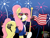 Size: 1600x1200 | Tagged: safe, artist:gray star, derpibooru exclusive, oc, oc:sunny side(gray star), 4th of july, collar, face paint, female, fireworks, flag, glasses, holiday, ponytail, trans female, transgender