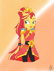 Size: 768x1024 | Tagged: safe, artist:ilaria122, sunset shimmer, human, equestria girls, g4, legend of everfree, crystal guardian, lips, solo