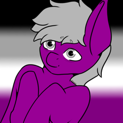 Size: 2160x2160 | Tagged: safe, oc, earth pony, pony, asexual pride flag, pride, pride flag, solo