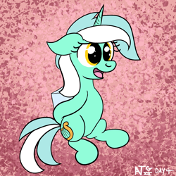 Size: 2000x2000 | Tagged: safe, artist:dafiltafish, lyra heartstrings, pony, unicorn, abstract background, box, female, mare, newbie artist training grounds, simple background, solo