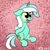 Size: 2000x2000 | Tagged: safe, artist:dafiltafish, lyra heartstrings, pony, unicorn, g4, abstract background, atg 2022, box, female, high res, mare, newbie artist training grounds, simple background, solo
