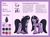 Size: 1920x1417 | Tagged: safe, artist:alexdti, oc, oc:ink tear, pony, unicorn, female, lipstick, mare, reference sheet, solo