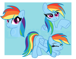 Size: 7592x5960 | Tagged: safe, artist:milkyboo898, rainbow dash, pegasus, pony, g4, abstract background, absurd resolution, ass up, bust, eyebrows, eyebrows visible through hair, eyes closed, female, folded wings, hooves, mare, raised eyebrow, raised hoof, smiling, solo, stretching, watermark, wings