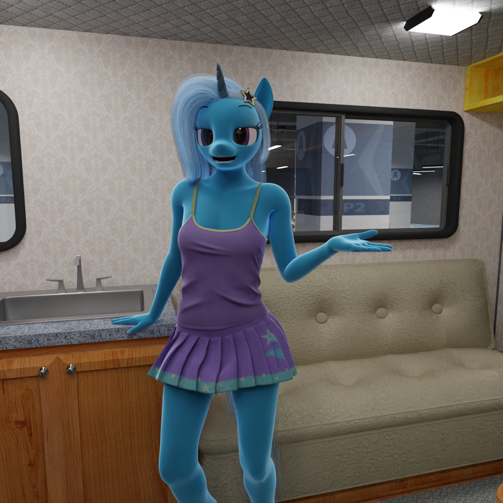  2901565 Suggestive Artist stellarator Trixie Anthro Unguligrade 