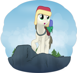 Size: 1399x1321 | Tagged: safe, artist:equestriaexploration, fortune favors, pony, g4, atg 2022, hat, newbie artist training grounds, solo