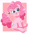 Size: 2633x3077 | Tagged: safe, artist:leo19969525, pinkie pie, earth pony, pony, g4, blue eyes, blushing, cute, daaaaaaaaaaaw, diapinkes, female, happy, high res, looking at you, mane, mare, open mouth, outline, passepartout, pink background, pink mane, pink tail, simple background, sitting, smiling, smiling at you, solo, tail, white outline