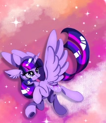 Size: 858x1000 | Tagged: safe, artist:stacy_165cut, twilight sparkle, alicorn, pony, g4, female, horn, mare, solo, spread wings, twilight sparkle (alicorn), underhoof, wings