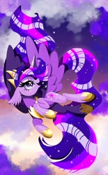 Size: 1080x1740 | Tagged: safe, artist:stacy_165cut, twilight sparkle, alicorn, pony, g4, the last problem, female, horn, jewelry, looking up, mare, older, older twilight, older twilight sparkle (alicorn), princess twilight 2.0, regalia, solo, spread wings, twilight sparkle (alicorn), wings