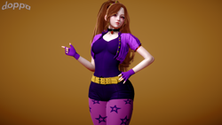 Size: 2560x1440 | Tagged: safe, artist:doppa, artist:doppelboner, adagio dazzle, human, g4, 3d, fanart, gradient background, honey select, humanized, solo