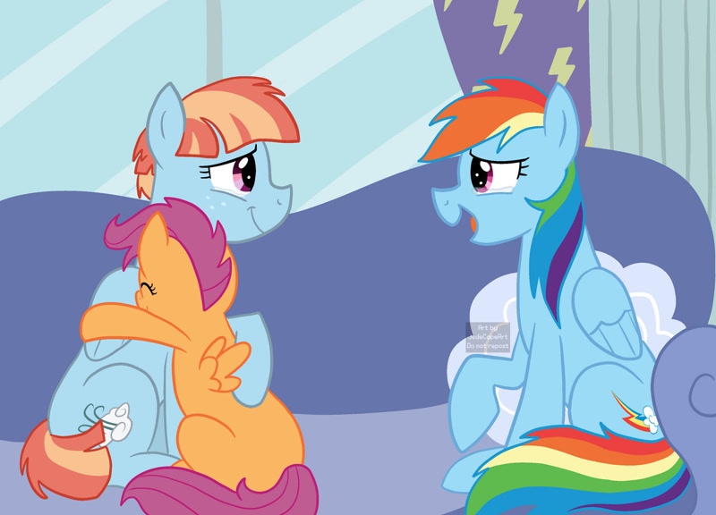 mlp rainbow dash and scootaloo human