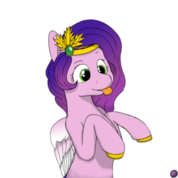 Size: 2048x2048 | Tagged: safe, artist:terminalhash, pipp petals, pegasus, pony, g5, :p, adorapipp, cute, high res, silly, silly pony, simple background, solo, tongue out, white background