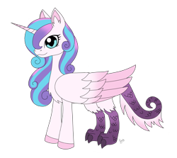 Size: 2000x1785 | Tagged: safe, artist:lucktail, princess flurry heart, dracony, dragon, hybrid, g4, older, simple background, solo, species swap, transparent background