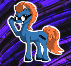 Size: 1968x1812 | Tagged: safe, artist:lucktail, teddy, earth pony, pony, g1, my little pony tales, male, solo, stallion, sunglasses