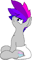 Size: 110x204 | Tagged: safe, artist:scootsredux, oc, oc:prismal, pony, adult foal, diaper, fetish, male, non-baby in diaper, pixel art, simple background, sitting, solo, transparent background