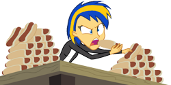 Size: 1280x640 | Tagged: safe, artist:mlpfan3991, oc, oc:flare spark, human, equestria girls, g4, clothes, competitive eating, eating, eating contest, female, food, hot dog, jacket, meat, sausage, shirt, simple background, solo, stuffing, table, this will end in weight gain, tomboy, transparent background