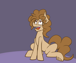 Size: 2604x2160 | Tagged: safe, artist:cowsrtasty, oc, oc:dust bunny, earth pony, pony, high res, looking up, sitting, solo