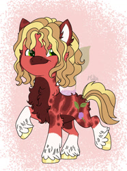 Size: 1280x1723 | Tagged: safe, artist:malinraf1615, sprout cloverleaf, earth pony, pony, g5, alternate design, alternate hairstyle, chibi, solo