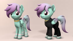 Size: 1920x1080 | Tagged: safe, artist:whiteskypony, oc, oc only, pegasus, pony, 3d, clothes, collar, female, hoodie, mare, pants, solo