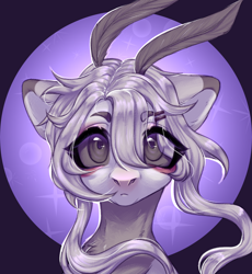 Size: 1840x2000 | Tagged: safe, artist:nika-rain, oc, oc only, pony, bust, commission, cute, eye clipping through hair, looking at you, portrait, simple background, sketch, solo