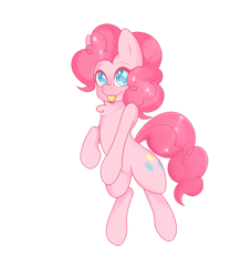 Size: 1307x1440 | Tagged: safe, artist:cartelevision, part of a set, pinkie pie, earth pony, pony, g4, :p, colored pupils, simple background, solo, tongue out, transparent background