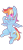 Size: 653x1440 | Tagged: safe, artist:cartelevision, part of a set, rainbow dash, pegasus, pony, g4, backwards cutie mark, colored pupils, simple background, solo, transparent background