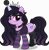Size: 7000x7195 | Tagged: safe, artist:n0kkun, izzy moonbow, pony, unicorn, g4, g5, alternate hairstyle, ball, boots, choker, clothes, ear piercing, earring, eyeshadow, female, fishnets, g5 to g4, generation leap, goth, goth izzy, hairband, horn, hornball, izzy's tennis ball, jewelry, makeup, mare, nose piercing, piercing, raised leg, shirt, shoes, simple background, socks, solo, striped socks, t-shirt, tennis ball, transparent background