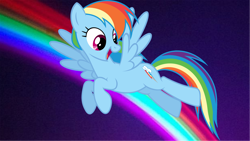 Size: 1366x768 | Tagged: safe, artist:xpesifeindx, edit, rainbow dash, pegasus, pony, g4, female, flying, night, png, rainbow, sky, solo, wallpaper