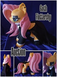 Size: 1200x1600 | Tagged: safe, artist:kuroran, fluttershy, g4, advertisement, auction, dark, female, goth, irl, photo, plushie