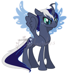 Size: 1280x1354 | Tagged: safe, artist:ipandacakes, oc, changepony, hybrid, interspecies offspring, magical lesbian spawn, male, offspring, parent:princess luna, parent:queen chrysalis, parents:chrysaluna, simple background, solo, transparent background