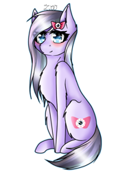 Size: 439x638 | Tagged: safe, artist:kat-the-true-kitkat, oc, oc only, earth pony, pony, bow, chest fluff, earth pony oc, eyelashes, female, hair bow, mare, signature, simple background, smiling, solo, transparent background