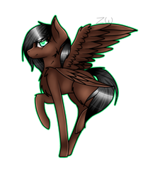 Size: 512x634 | Tagged: safe, artist:kat-the-true-kitkat, oc, oc only, pegasus, pony, chest fluff, pegasus oc, raised hoof, simple background, smiling, solo, transparent background, wings
