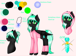 Size: 906x674 | Tagged: safe, artist:kat-the-true-kitkat, oc, oc only, pegasus, pony, bust, pegasus oc, reference sheet, wings