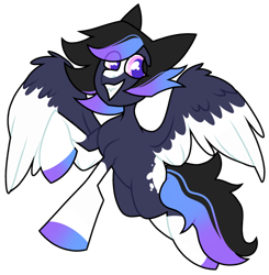 Size: 1280x1308 | Tagged: safe, artist:moonert, oc, oc only, pegasus, pony, colored wings, eye clipping through hair, pegasus oc, simple background, solo, transparent background, two toned wings, wings