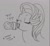 Size: 1217x1113 | Tagged: safe, artist:pony quarantine, starlight glimmer, pony, unicorn, g4, bust, descriptive noise, drink, drinking, eyes closed, female, grayscale, horse noises, mare, monochrome, namesake, onomatopoeia, pun, soda, solo, starlight coca-cola, traditional art, visual pun