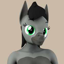 Size: 1060x1060 | Tagged: safe, oc, oc:merrylequeen, donkey, anthro, plantigrade anthro, 3d, commissioner:nickyequeen, female, profile picture, source filmmaker