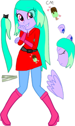 Size: 687x1148 | Tagged: safe, artist:gouhlsrule, oc, oc only, oc:tropical frosting, human, equestria girls, g4, belt, boots, clothes, denim, equestria girls oc, equestria girls-ified, high heel boots, jeans, pants, shirt, shoes, simple background, solo, transparent background