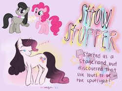 Size: 2732x2048 | Tagged: safe, artist:wonderwaifu, octavia melody, pinkie pie, oc, oc:show stopper, earth pony, pony, g4, female, high res, lesbian, parent:octavia melody, parent:pinkie pie, shipping, shipping chart