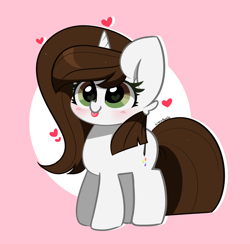 Size: 3158x3080 | Tagged: safe, artist:kittyrosie, oc, oc only, oc:brittneigh ackermane, pony, unicorn, :p, cute, heart, heart eyes, high res, horn, solo, tongue out, unicorn oc, wingding eyes