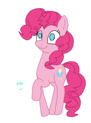 Size: 346x466 | Tagged: safe, artist:mindlessbrony, pinkie pie, earth pony, pony, g4, female, mare, simple background, solo, white background