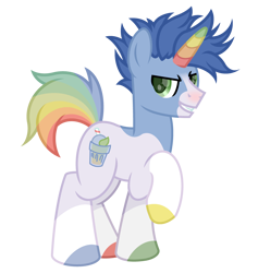 Size: 3600x3800 | Tagged: safe, artist:ponkus, oc, oc:frosty, pony, unicorn, artfight, high res, male, simple background, solo, stallion, transparent background