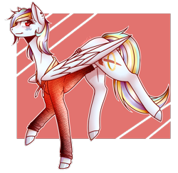 Size: 991x969 | Tagged: safe, artist:kat-the-true-kitkat, oc, oc only, pegasus, pony, colored hooves, ear piercing, female, mare, pegasus oc, piercing, raised hoof, simple background, solo, transparent background, wings