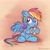 Size: 2048x2048 | Tagged: safe, artist:flutterberrypie, rainbow dash, pegasus, pony, g4, :p, abstract background, brown background, chocolate, cute, dashabetes, female, food, high res, hoof hold, hot chocolate, lapping, lightning pupils, looking at you, mare, mug, simple background, sitting, solo, spread wings, tongue out, wings