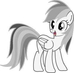 Size: 926x916 | Tagged: safe, artist:josephlu2021, oc, oc only, oc:gray awesome dash, pegasus, pony, folded wings, happy, open mouth, pegasus oc, pony oc, simple background, solo, transparent background, wings