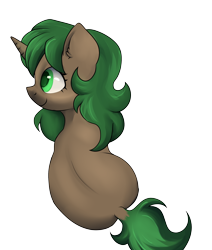 Size: 2200x2600 | Tagged: safe, artist:dumbwoofer, oc, oc only, oc:pine shine, pony, unicorn, dock, female, high res, looking sideways, lying down, mare, simple background, sitting, smiling, solo, spine, tail, transparent background