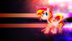 Size: 3840x2160 | Tagged: safe, artist:90sigma, artist:game-beatx14, edit, sunset shimmer, pony, unicorn, g4, bunset shimmer, butt, female, high res, mare, plot, solo, wallpaper, wallpaper edit