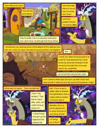 Size: 612x792 | Tagged: safe, artist:newbiespud, edit, edited screencap, screencap, discord, draconequus, comic:friendship is dragons, discordant harmony, g4, twilight's kingdom, bust, comic, male, outdoors, screencap comic, thinking