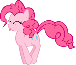 Size: 2644x2268 | Tagged: safe, artist:pangbot, pinkie pie, earth pony, pony, g4, eyes closed, female, high res, mare, simple background, solo, tongue out, transparent background, vector